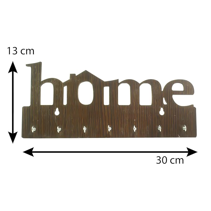 Ecraftindia Home Theme Wooden Key Holder With 7 Hooks