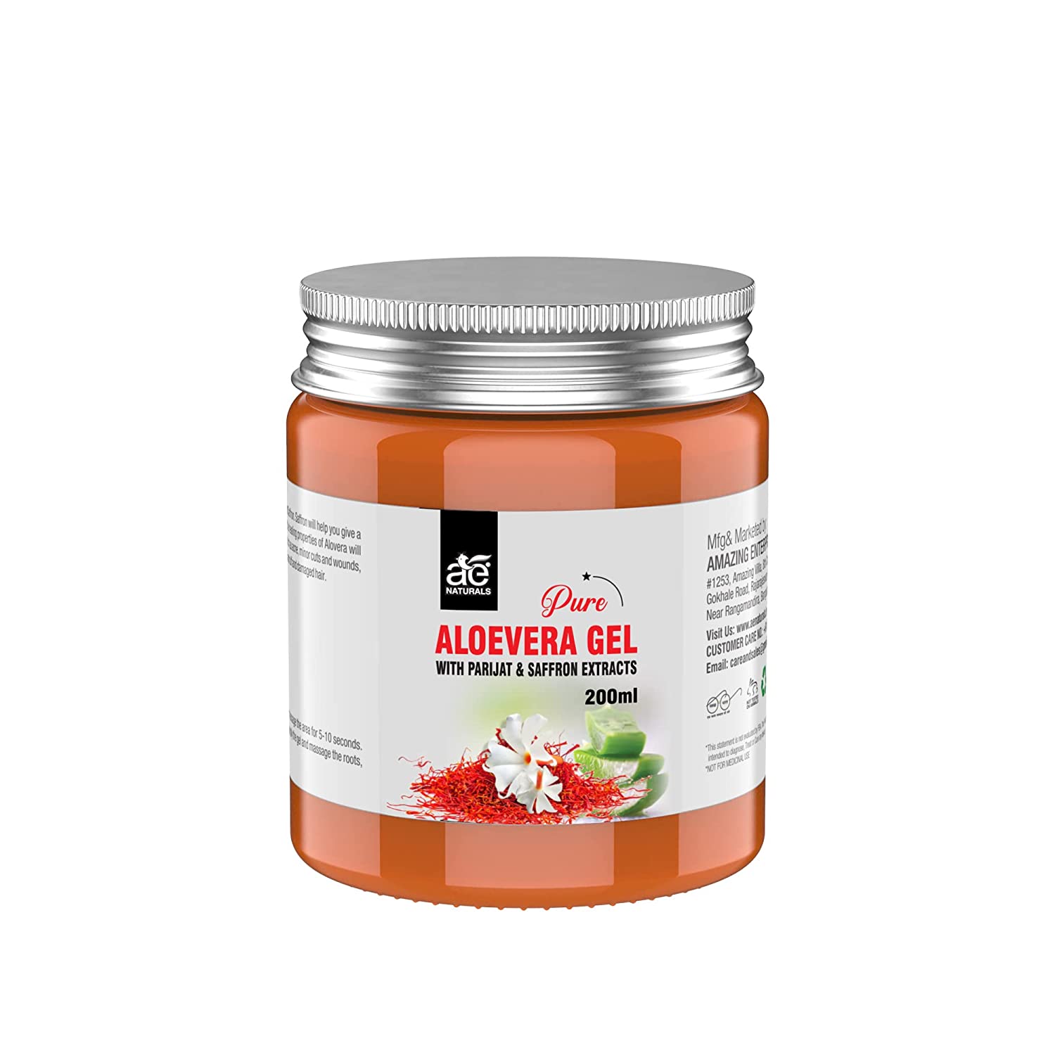 Ae Naturals Pure Aloevera Gel with Paarijat and Saffron Extracts