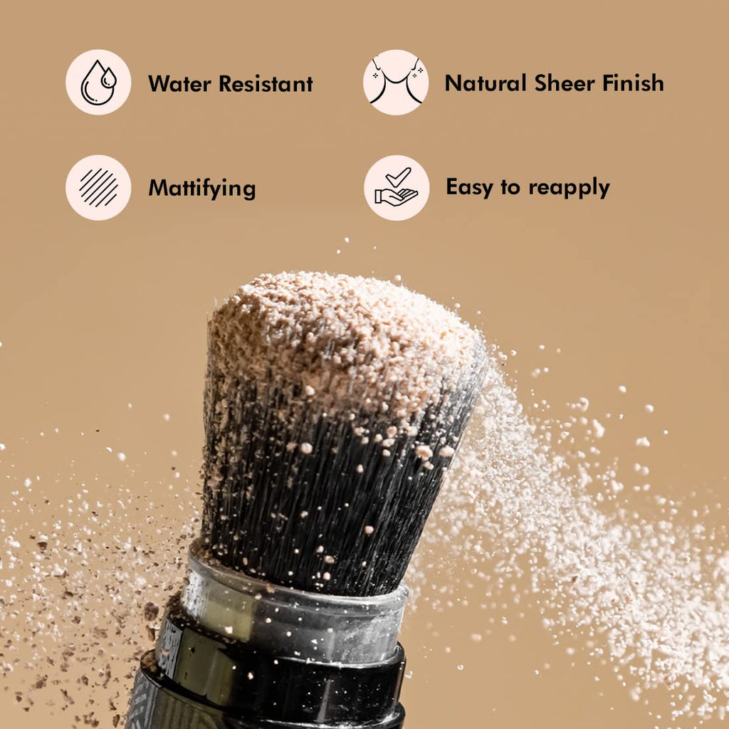 mCaffeine 100% Mineral Powder Sunscreen SPF 50 PA+++ for Oily Skin | Mattifying, Water Resistant & Zero White Cast | Travel Friendly & Easy to Apply