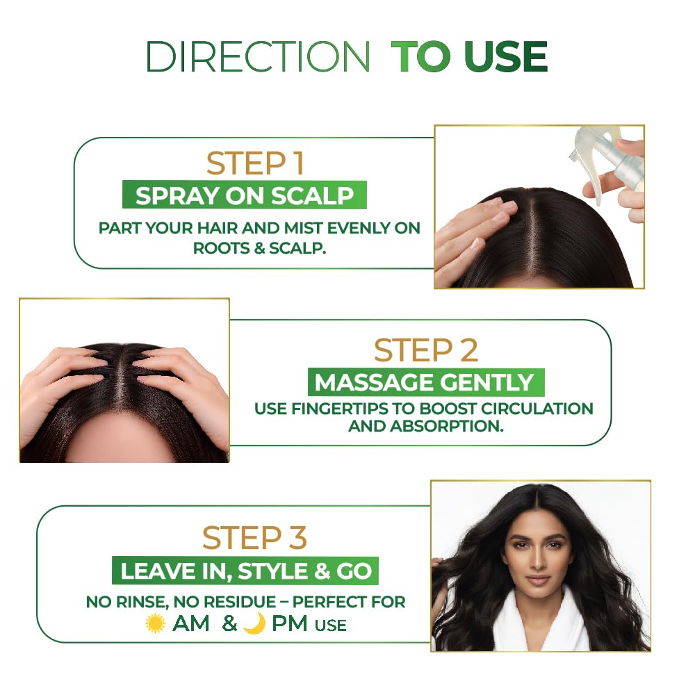 Streax Rosemary Hair Spray - 200ml , 100% Natural Extracts For Hair Growth , Stronger & Thicker Hair, Reduces Hair Fall , Nourishes Scalp & Stimulates Roots , Non-Sticky , Sulphate & Paraben-Free, Rosemary Water Spray for Hair Growth