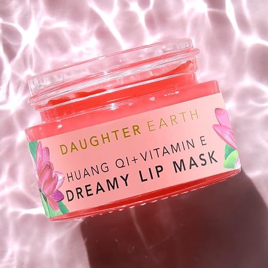 Daughter Earth Dreamy Lip Mask | Lip Balm With Vitamin E and Huang Qi | Pink Glossy Finish | Smoothens Nourishes & Moisturize - 15 Gms