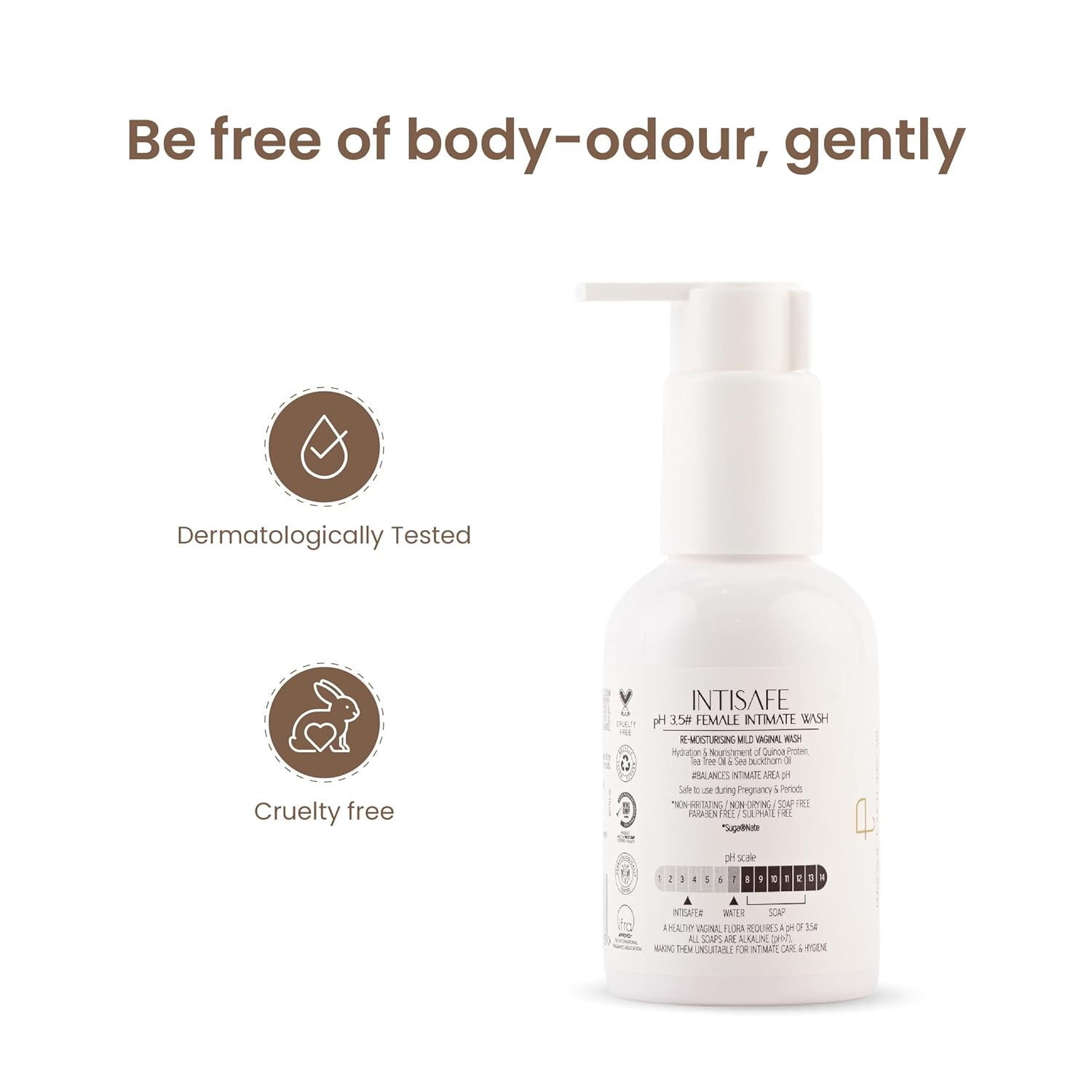 Personal Touch Skincare Intisafe pH 3.5 Intimate Wash | Re-Moisturising Mild Vaginal Wash 100ml