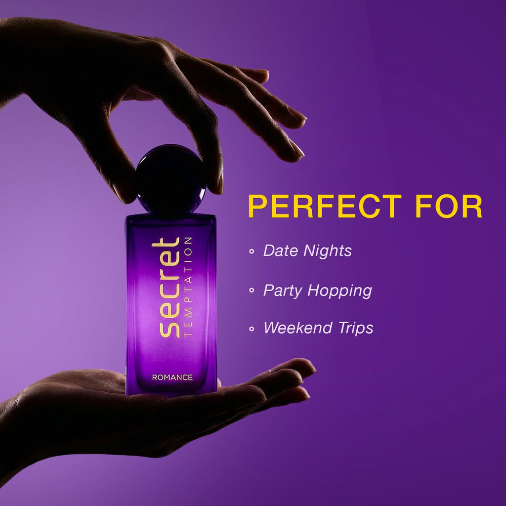 Secret Temptation Romance Eau De Parfum for Women, Long Lasting Chypre Green Everyday Wear Fragrance 100 ml