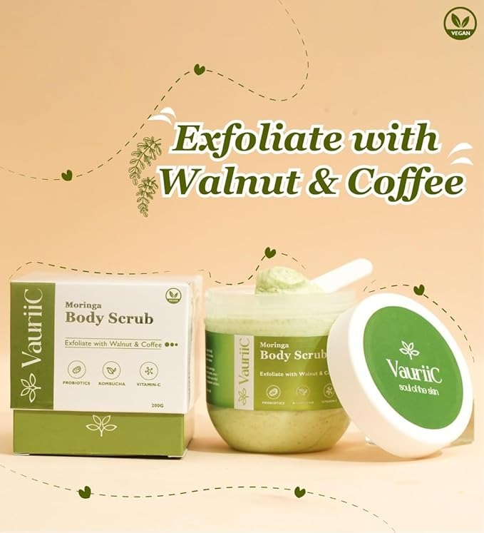 VauriiC De Tan Moringa Exfoliating Body Scrub - 200 gms