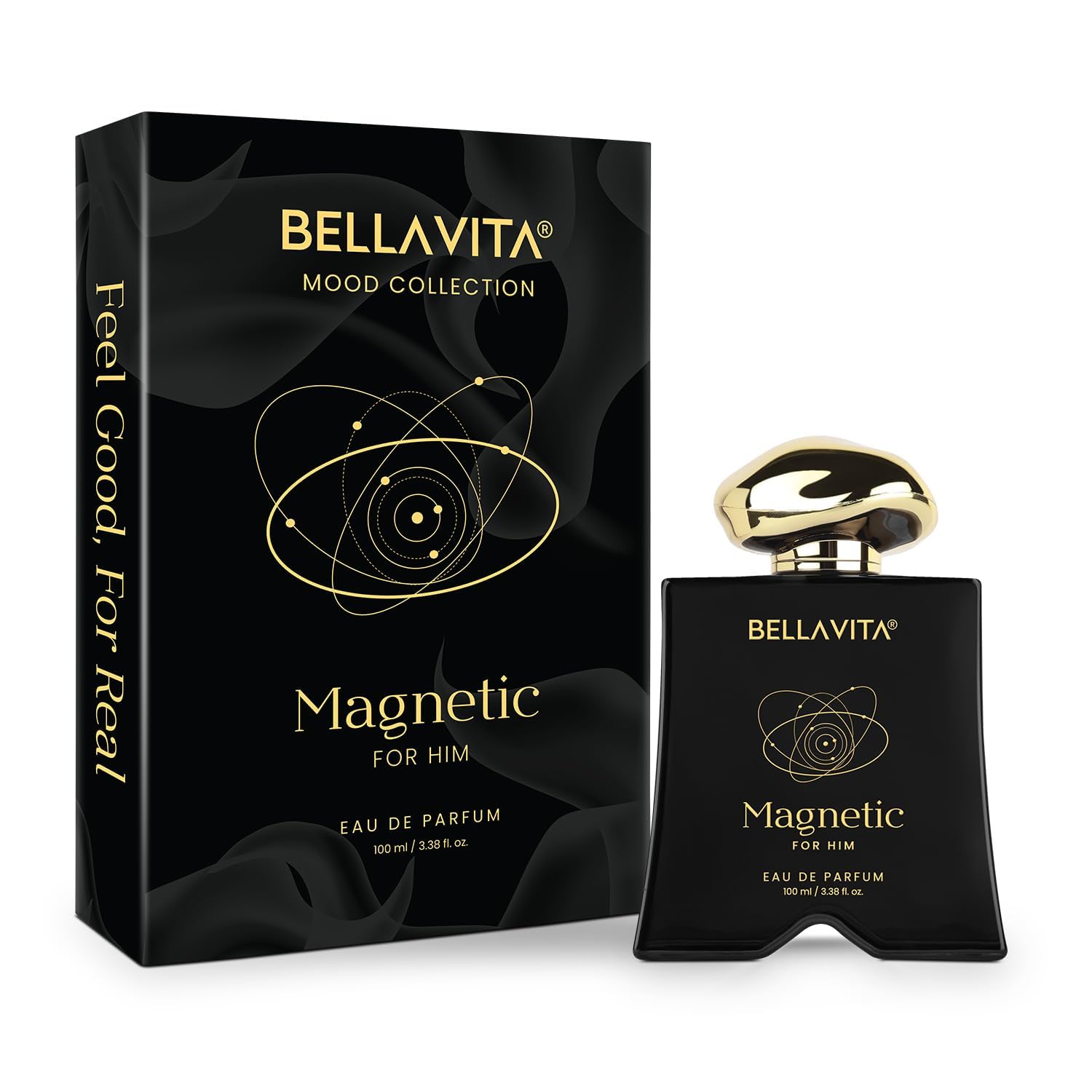 BELLAVITA Mood Collection Magnetic EDP 100ml | Long Lasting Perfume for Man | Grapefruit, Jasmine and Vanilla | Gourmand, Floral Fragrance Perfume for Men