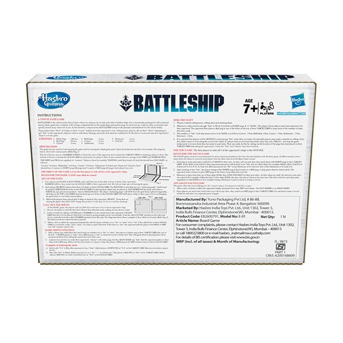 Hasbro Gaming Battleship Board Game Classic Strategy Play for Kids