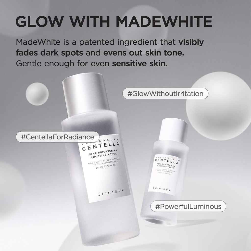 SKIN1004 Centella Tone Brightening Boosting Toner | Mild Exfoliating Toner with Niacinamide & Madecassoside for Sensitive Skin, 210ml
