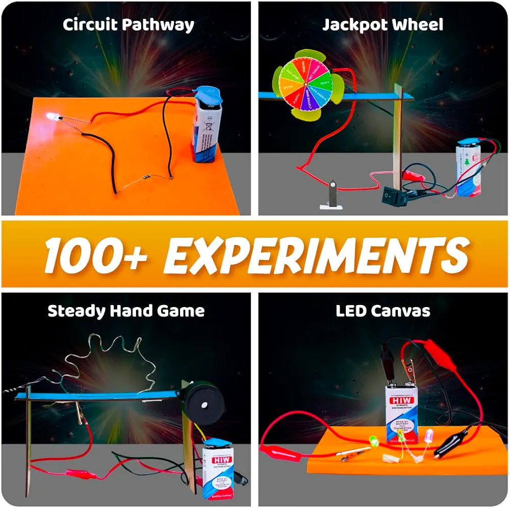 PW Science Experiment Kit for Kids Age 8,9,10,11,12,13,14 & 15 100+ Electric-Magnetic Science Experiments