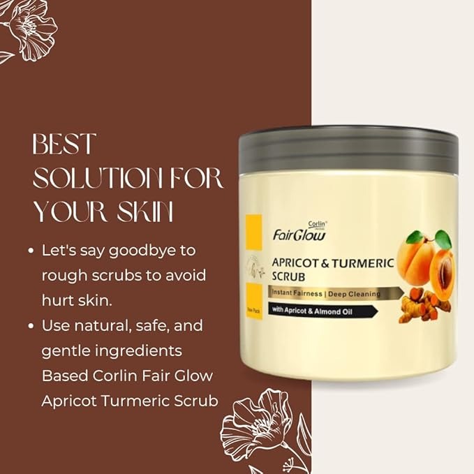 Corlin Fairglow Apricot & Turmeric Scrub - 800 gms