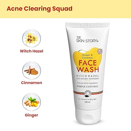The Skin Story Ginger Cinnamon Face Wash For Women & Men Removes Pimple - 100 ml