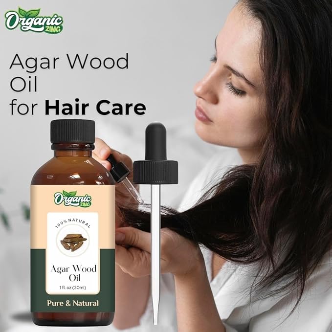 Organic Zing Agarwood (Aquilaria Malaccensis) Oil | Essential Oil for Skincare, Aroma & Diffusers - 30 Ml
