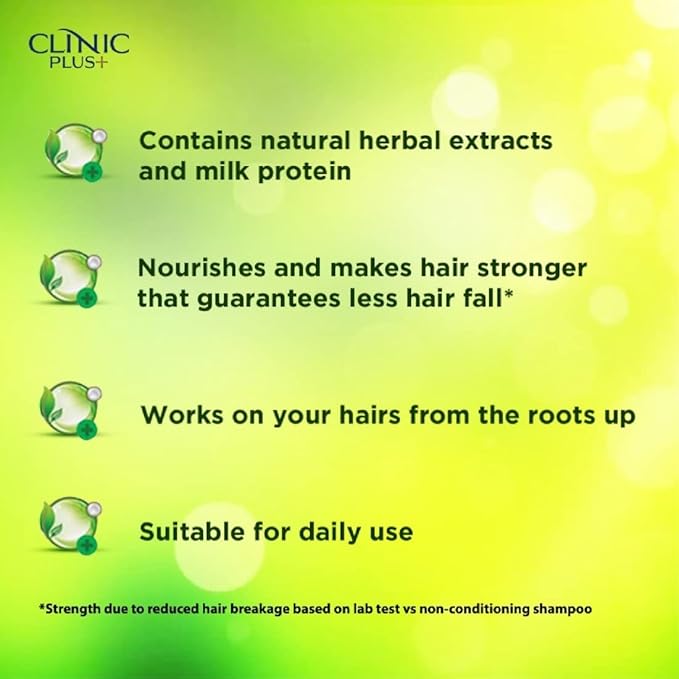 Clinic Plus + Naturally Strong Health Shampoo - 355 ml