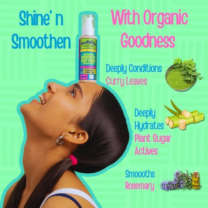 Puddles Teens Organic Dandruff Defying Hair Conditioner for Teenagers - 100 ml