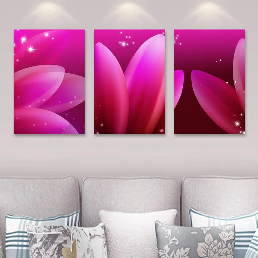 Rangoli MDF 3 Pcs Wall Poster 12x18 Inch Decorative Wall Art P-4 Design-4