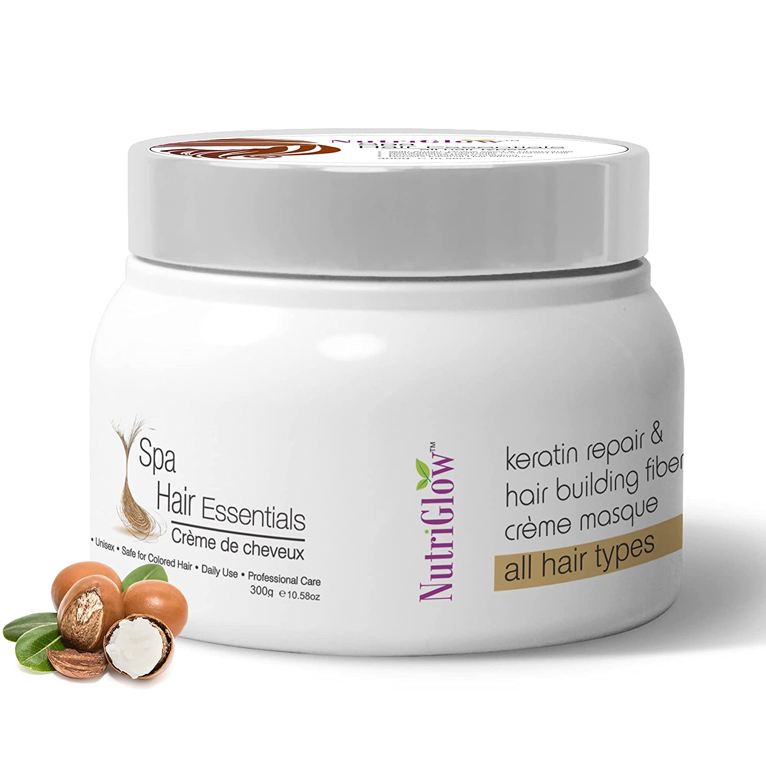 NutriGlow Hair Spa Cream with Keratin Repair Formula - 300 gms