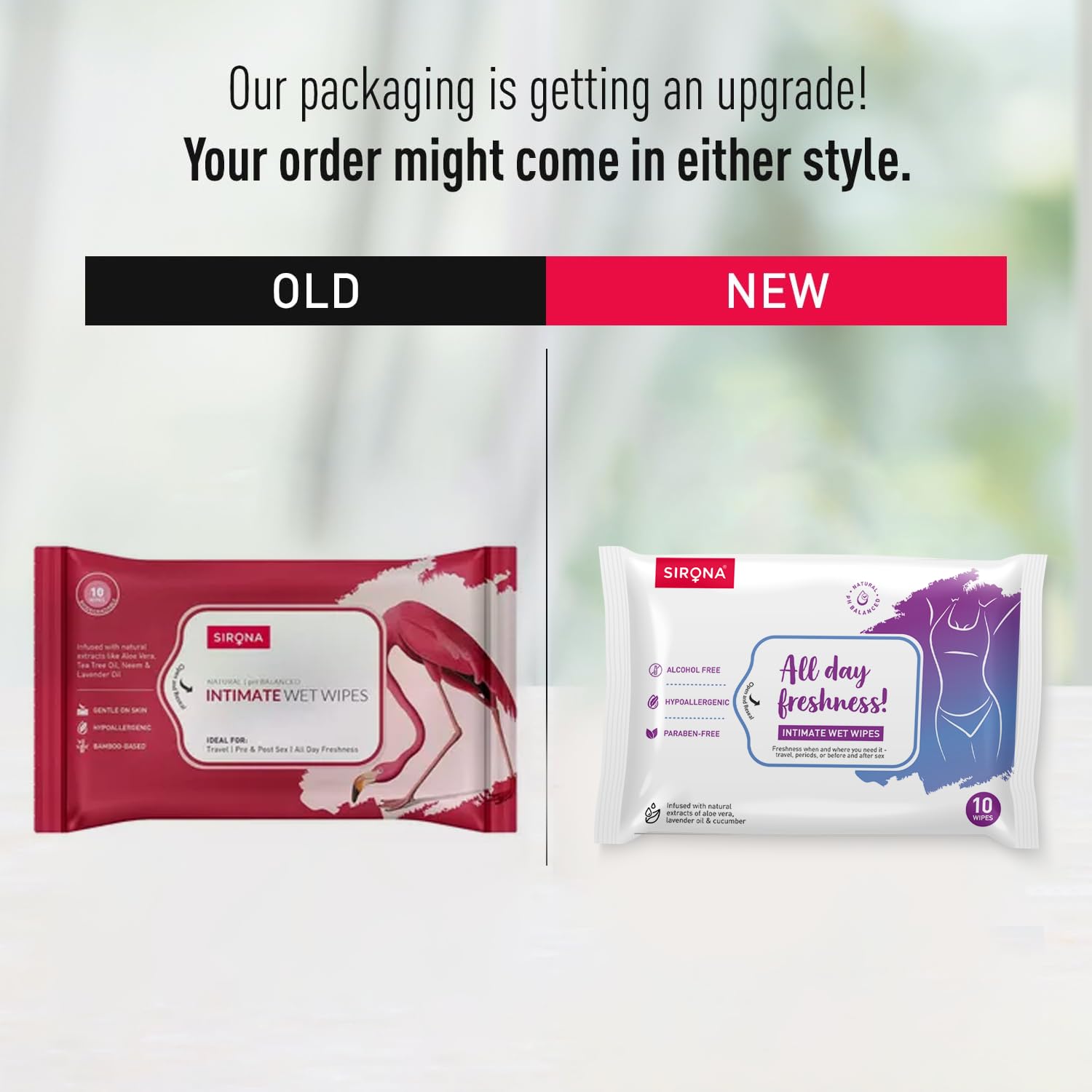 Sirona Intimate Wet Wipes - 10 Wipes