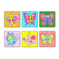 Artvibes Butterflies Wooden Jigsaw Puzzle Games for Children & Kids Age 2-5 | 4 Pieces Puzzles | Toddler's Wooden Puzzle | Set of 6
