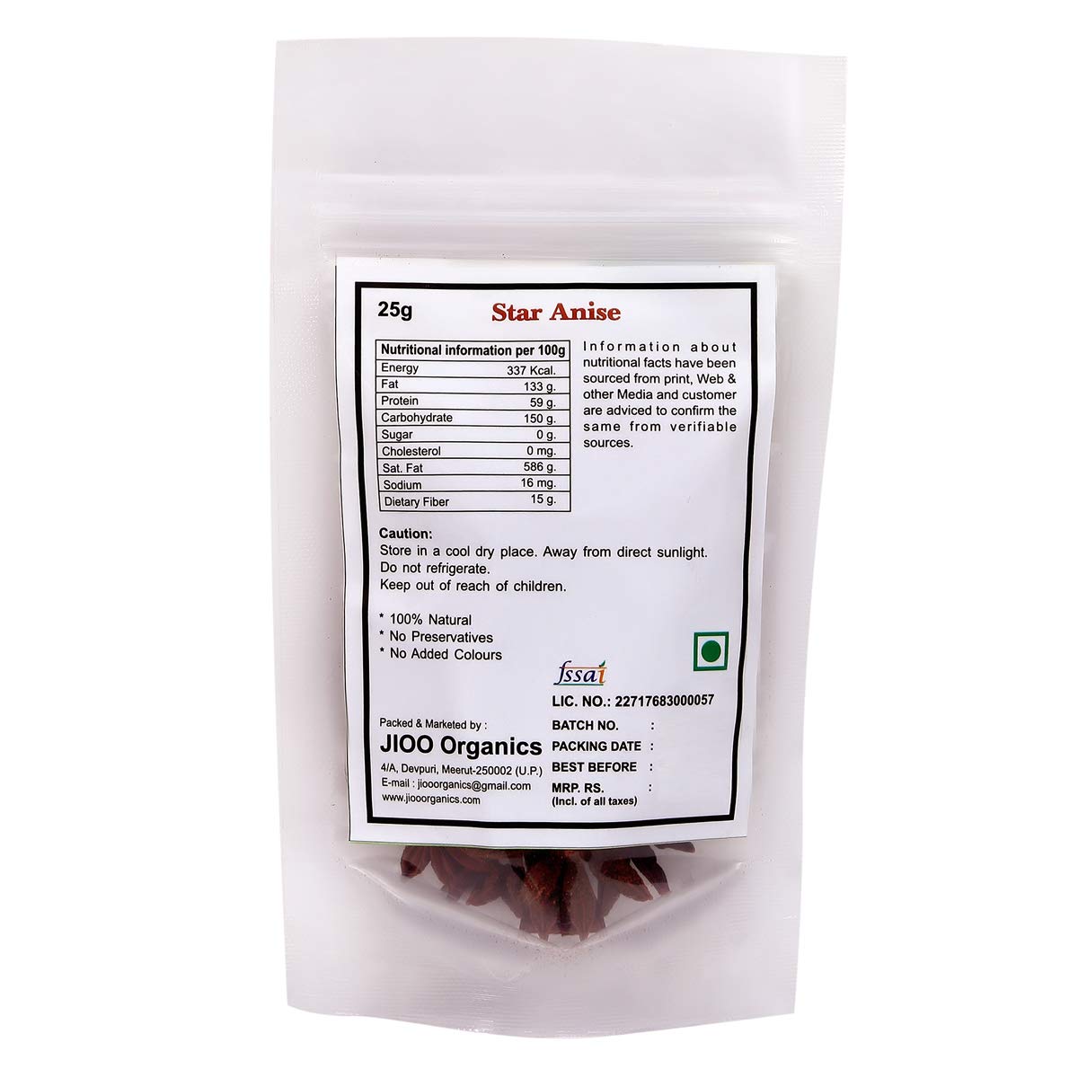 Jioo Organics Star Anise Flower -  25 gms