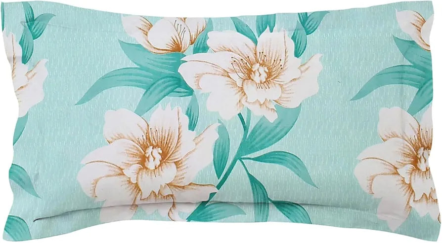 HomeKart Microfiber 160 TC Flat Single Bedsheets for Summer Breathable Wrinklefree  with 1 Pillow Covers Pastle Green