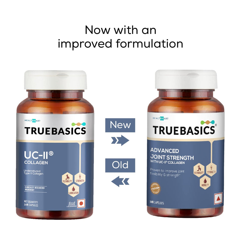 TrueBasics Advanced Joint Strength with UC-II Collagen 40mg (30 Capsules) | With Clinically Researched Ingredient | For Joint Strength, Flexibility and Mobility, 60 grams