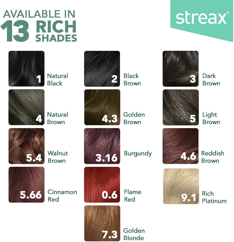 Streax Permanent Hair Colour Grey Coverage Infused with Argan and Walnut Oil For Women -