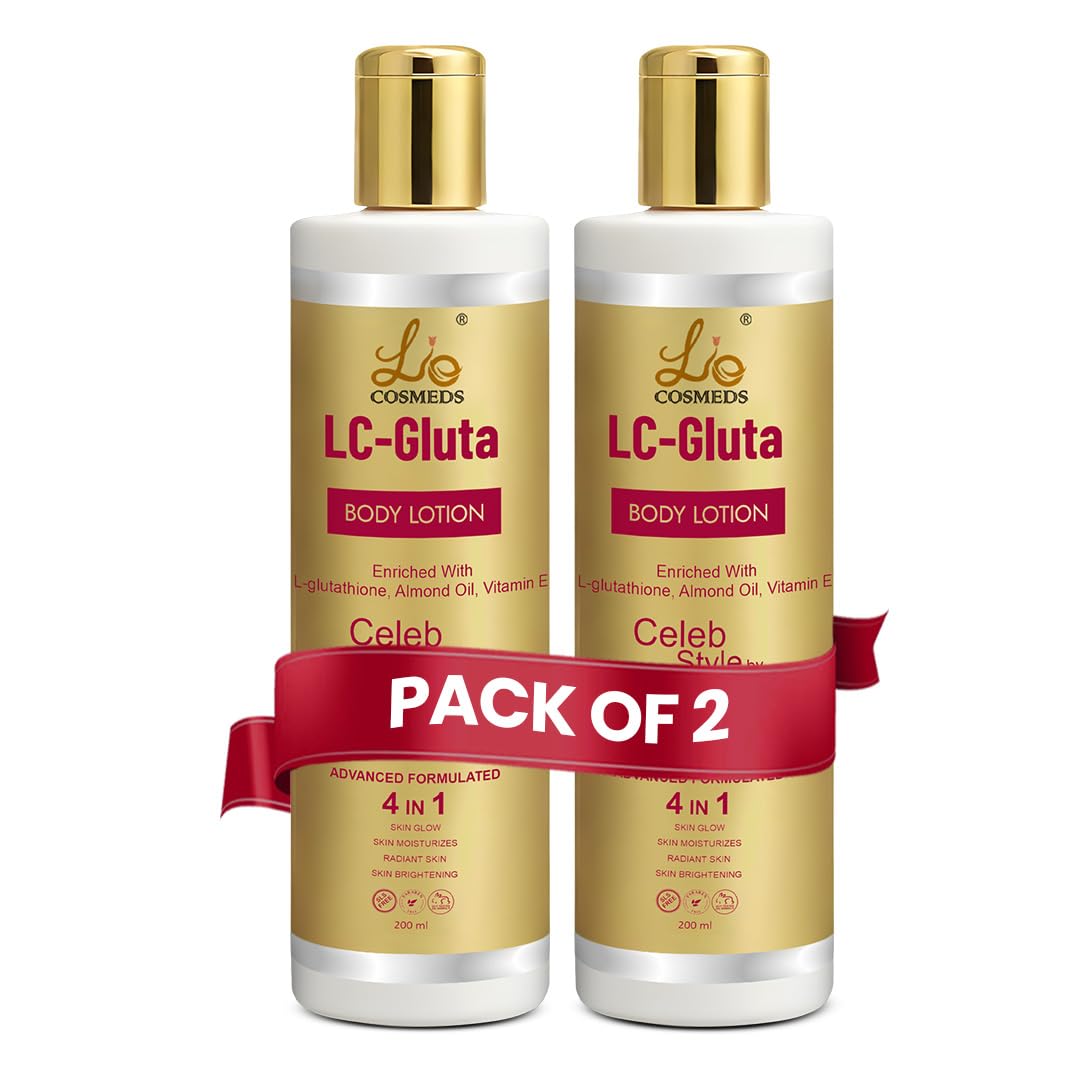 Lio Cosmeds Body Lotion LC Gluta Glutathione Body Lotion - 200 ml Each (Pack of 2)