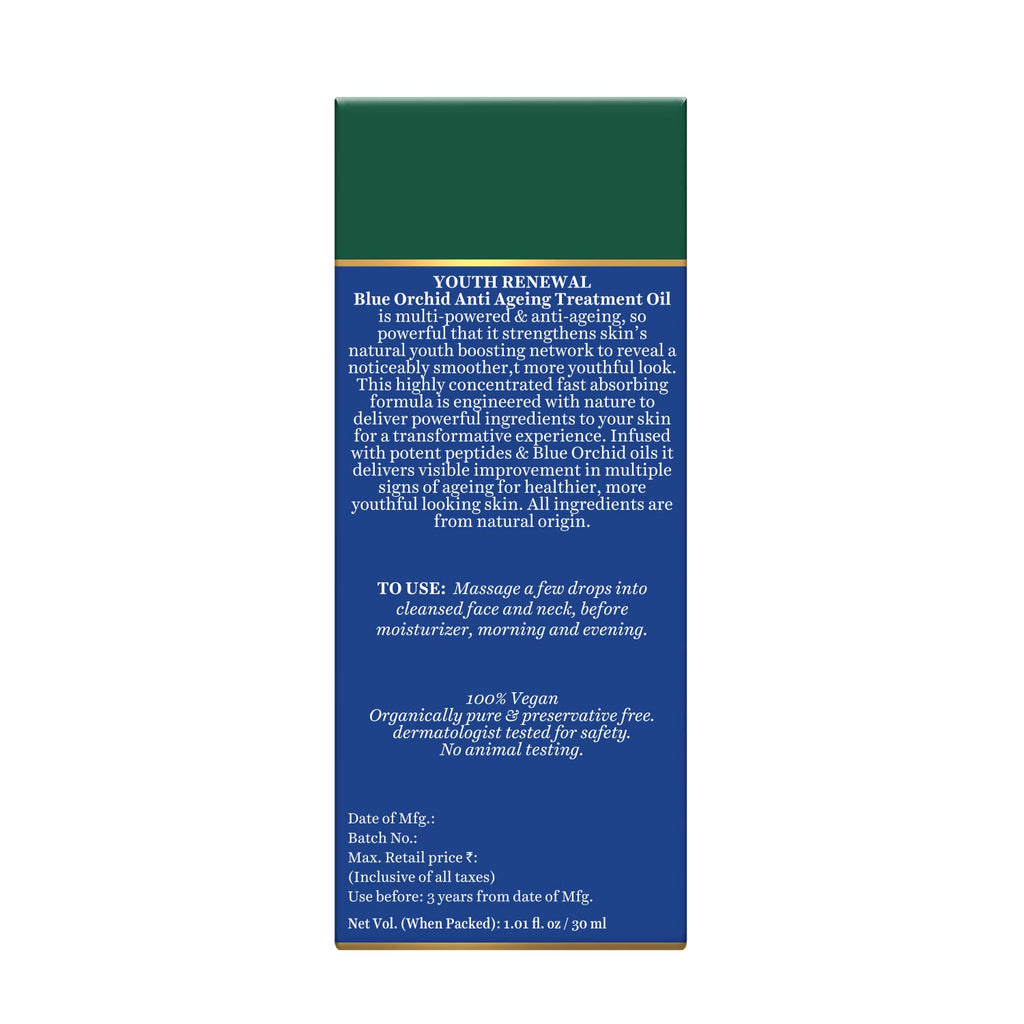 Biotique Advanced Organics Youth Renewal Blue Orchid Anti Ageing Treatment Oil, 30ml