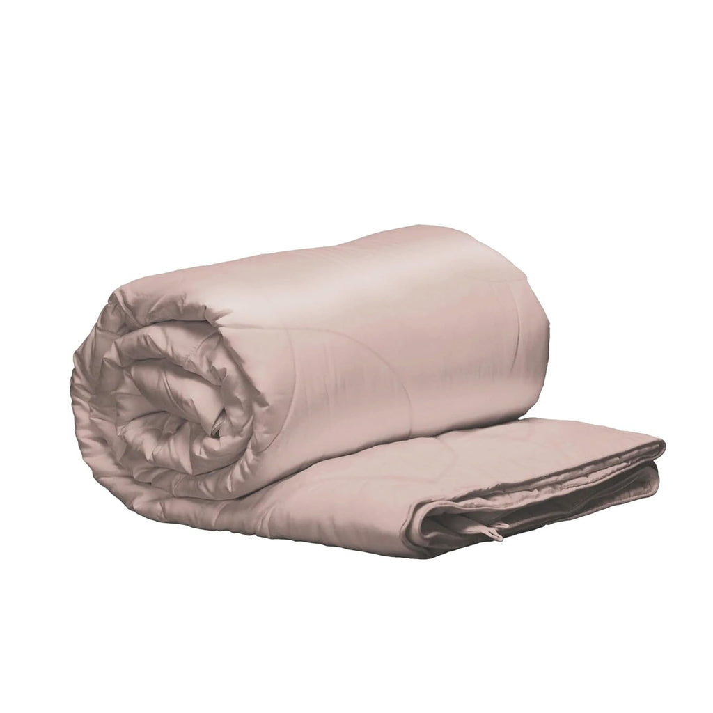 Stoa Paris Satin Bed in A Bag Collection with Double Comforter With 2 Pillow Covers Colour Champagne