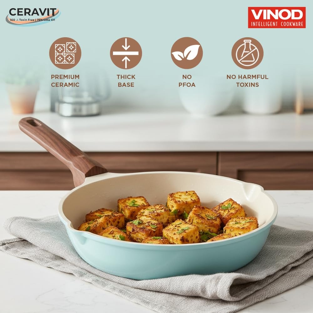 Vinod CeraVit Fry Pan CeraGreen Ceramic Non-Stick Induction Friendly