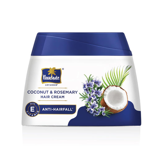 Parachute Advanced Coconut & Rosemary Hair Cream 210ml | Anti â€“ HairFall | 10X Breakage Reduction | 2X Smoother, Softer | For Men & Women