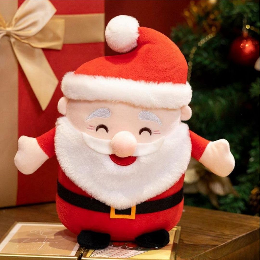 Tickles Cute Santa Claus Soft Stuffed Plush Toy for Kids Color Red 20 cm
