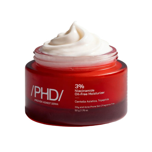/PHD/ 3% Niacinamide Oil-Free Moisturizer | Face Moisturizer for Oily & Acne-Prone Skin | Lightweight Gel for Men & Women with CICA & Tripeptide | Hydrates & Controls Oil | 50 g