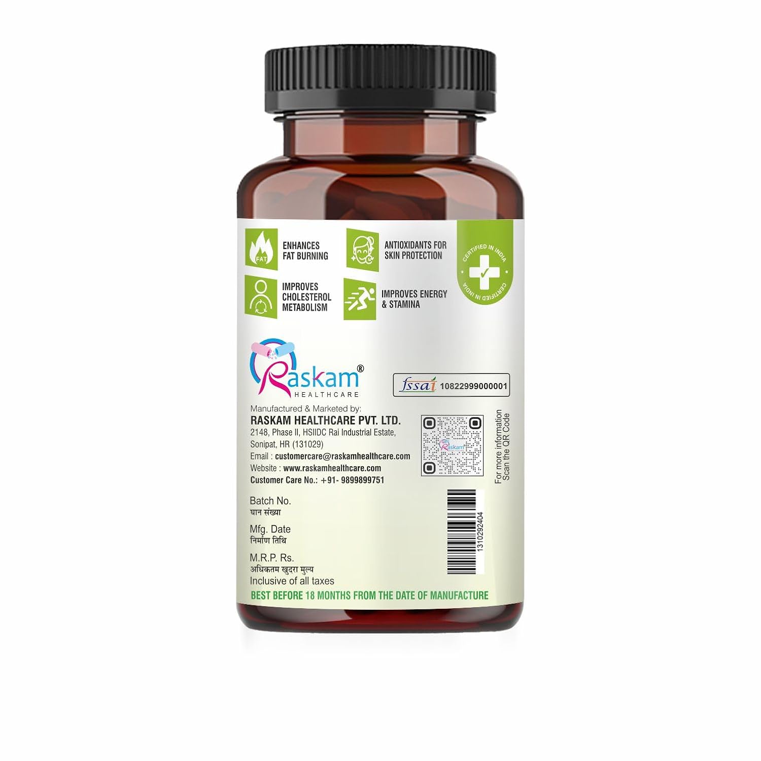 Fat Burner - 100 Capsules- Weight Loss Supplement with Garcinia Cambogia, Green Coffee Beans Green Tea Extract Metabolism Booster Belly Fat Burner for Men & Women