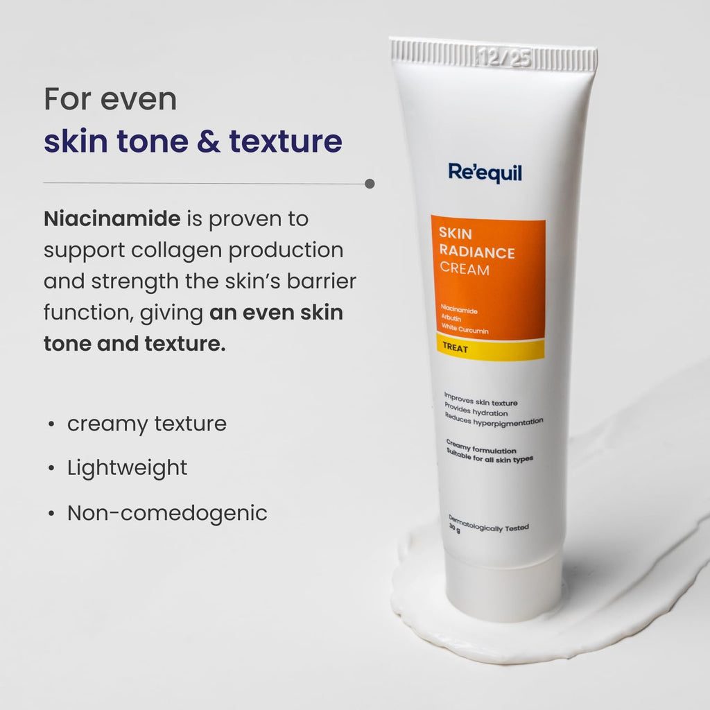 RE' EQUIL Skin Radiance Cream | Reduces Dark Spots & Age Spots | Increases Skin Radiance & Evens Skin Tone | For All Skin Types | 30G