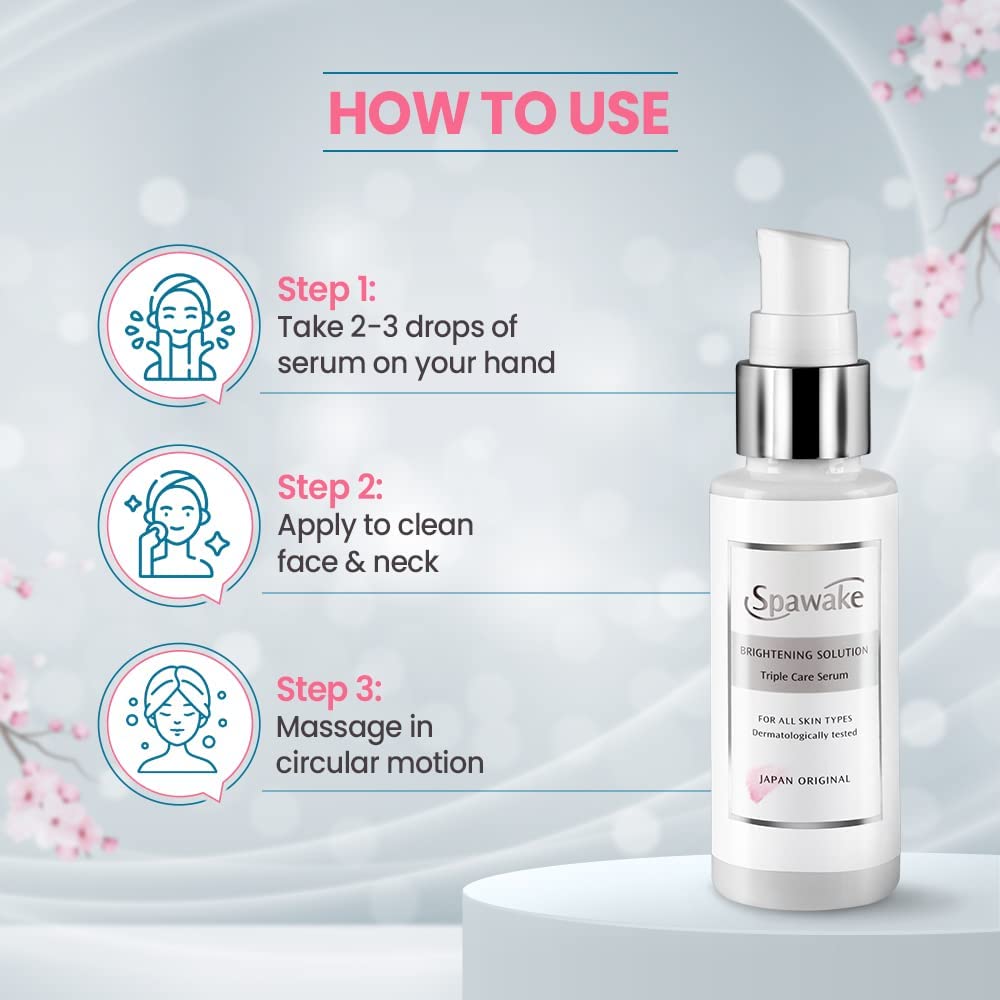 Spawake Face Serum Brightening Triple Care With Vitamin C & B3 & E - 50 ml