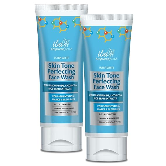 Iba Advanced Activs Ultra White Skin Tone Perfecting Face Wash - 100 Ml | Pack of 2
