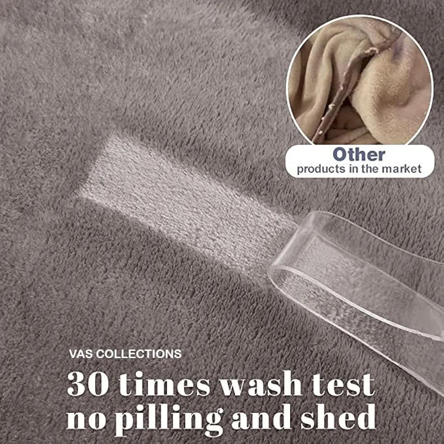 Homekart Premium Solid Color Soft Plush Mink Blanket Ultra Cozy and Warm Silky Soft All Season Single Bed Blanket Grey
