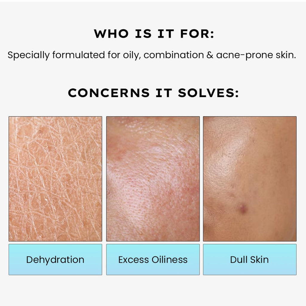 Hyphen 2% Cica Exosomes Oil-Free Moisturizer | 10X Deeper Hydration | Lightweight Water Gel with 5% Niacinamide | Controls Oil, Non-Comedogenic | Acne-Prone, Dry & Oily Skin - 50ml