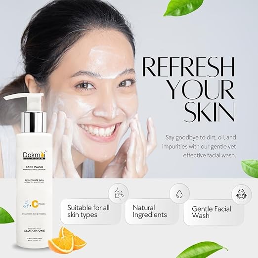 Dokmai London Glutathione Face Wash Gentle Skin Cleanser - 100 ml Each (Pack of 3)