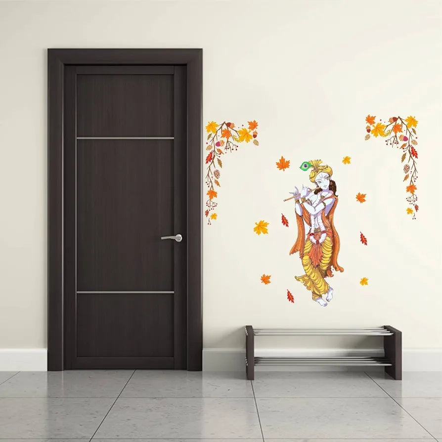 Lord Krishna and Autumn Leaf