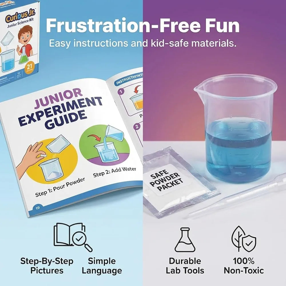 PW Junior Science Kit for Kids Age 4-14 Years Old, 50+ Science Experiments Including Diy