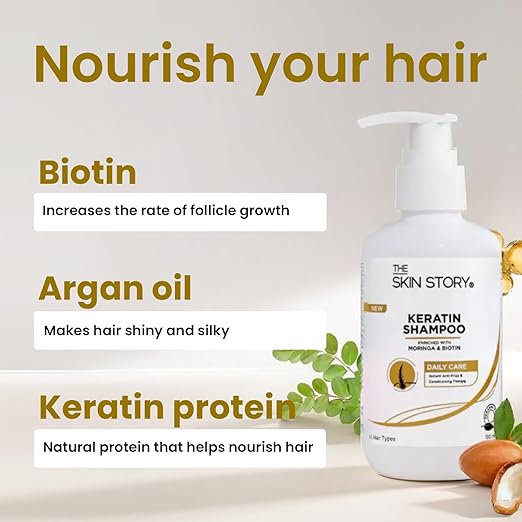 The Skin Story Keratin Shampoo for Normal Hair Deep Cleansing - 190 ml