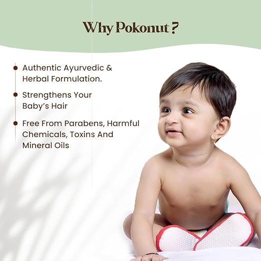 Pokonut Herbal Baby Hair Oil 0-5 Yrs  - 200 ml