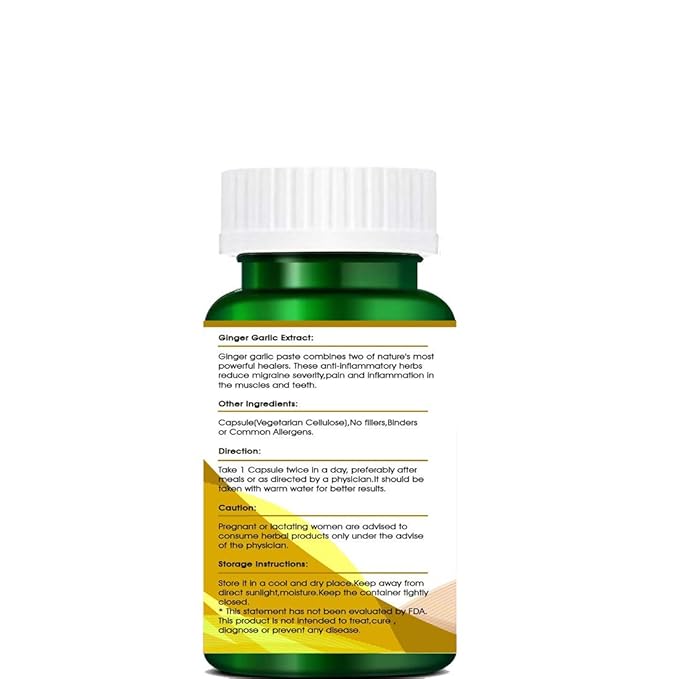 True Essence Research Foundation Ginger Garlic Extract - 60 caps