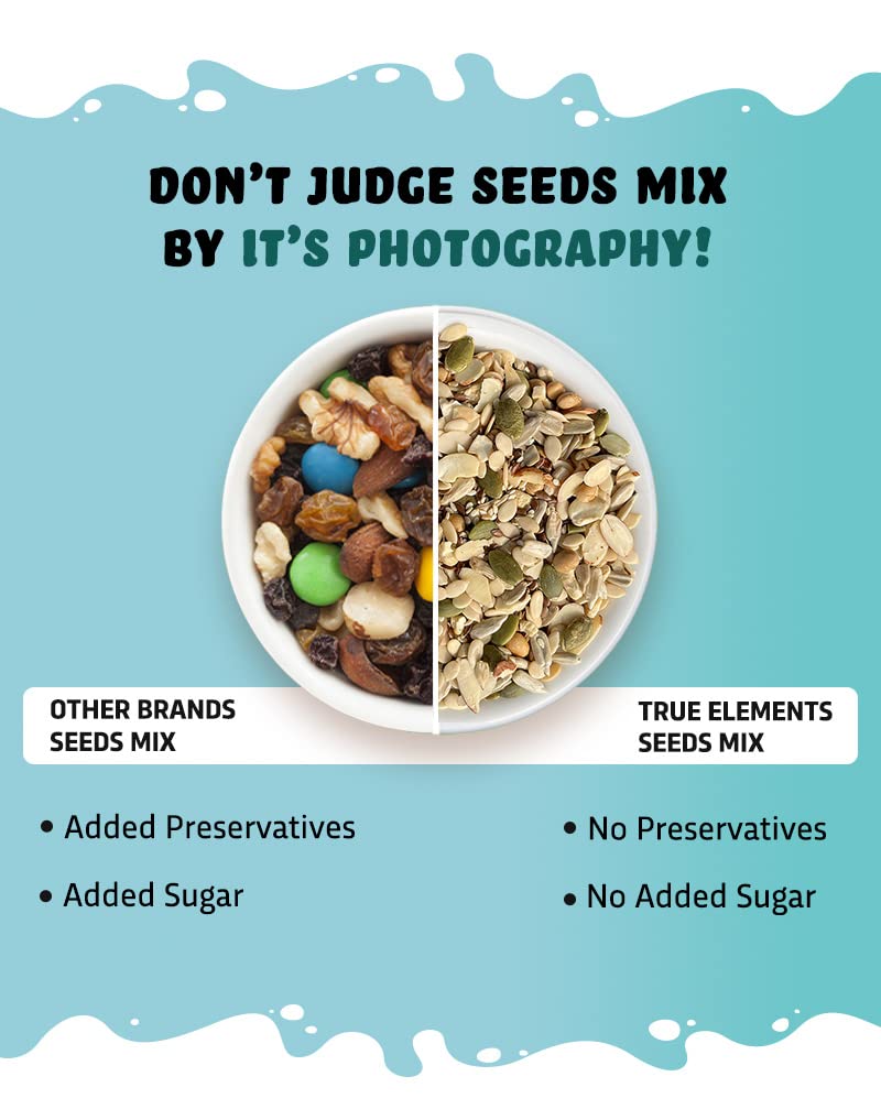 True Elements 8 in 1 Seeds and Nut Mix 250gm - Roasted Seeds | High Protein Snacks | Mix Seeds for Eating | Super seeds mix | Rich in Fibre and Protein | Diet Snacks