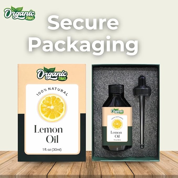Organic Zing Lemon (Citrus Limonum) Oil | Essential Oil for Skincare, Hair Care, Aroma & Diffusers - 30 Ml