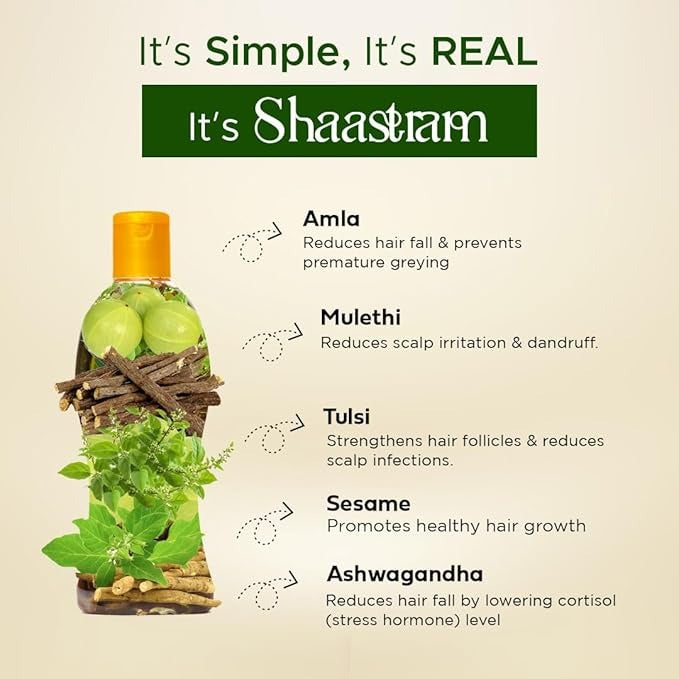 Shaastram Amla & Mulethi Herbal Hair Oil - 180 ml