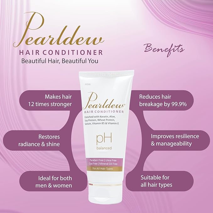 Pearldew Hair Conditioner - 100 ml | With Keratin, Aloe Vera, Soy Protein| Paraben Free | Pack of 2