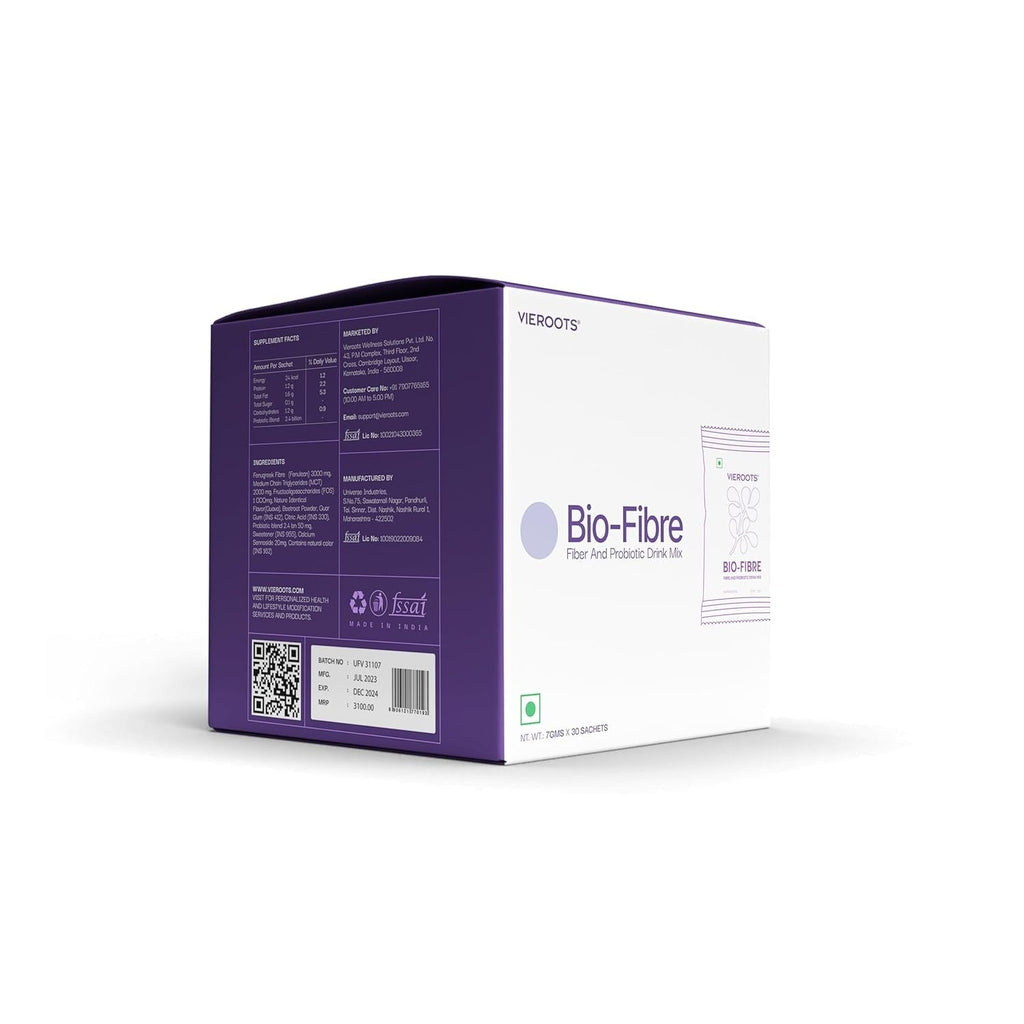 Vieroots Bio-fibre for Gut Health - 7 gms Each 30 Sachets
