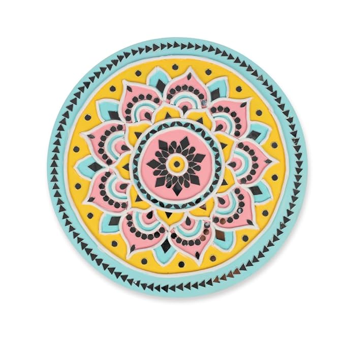 Hobby India Diy Lippan Art Mandala Painting and Craft Kit | Complete Set With Wooden Mandala Board for Adults & Kid's